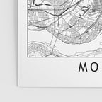 Montreal White Map Poster Gallery Image 3