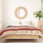 American Flag Vintage Americana Red Navy Blue Beige Duvet Cover Gallery Image 3