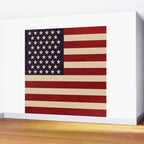 American Flag Vintage Americana Red Navy Blue Beige Wall Mural Gallery Image 2