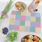 Bold Pastel Checks Pattern - Large XXXII Cutting Board Gallery Image 2
