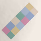 Bold Pastel Checks Pattern - Large XXXII Yoga Mat Gallery Image 1