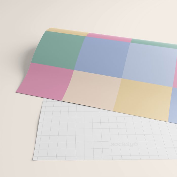 Bold Pastel Checks Pattern - Large XXXII Wrapping Paper Gallery Image 2
