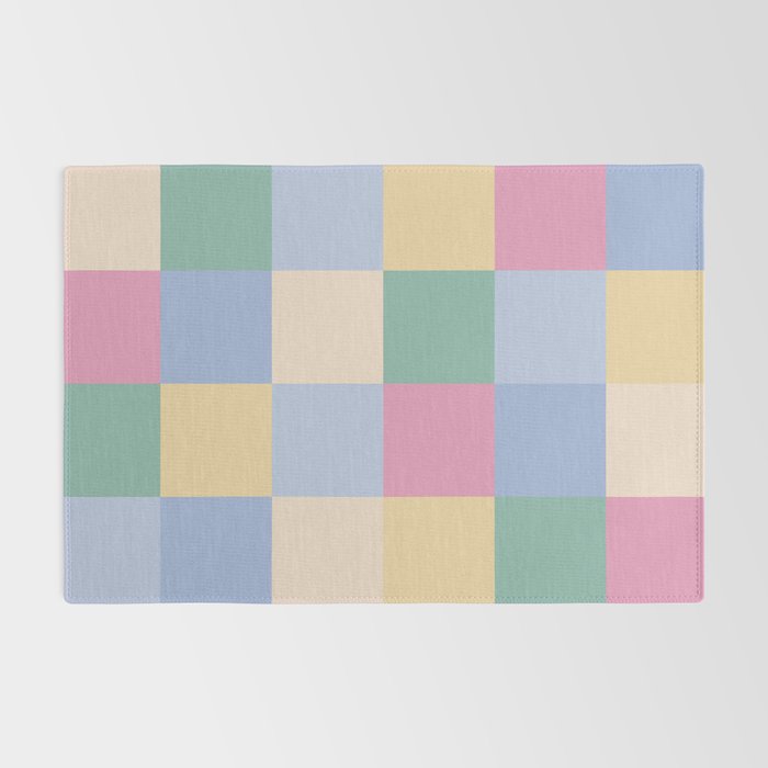 Bold Pastel Checks Pattern - Large XXXII Rug Gallery Image 2