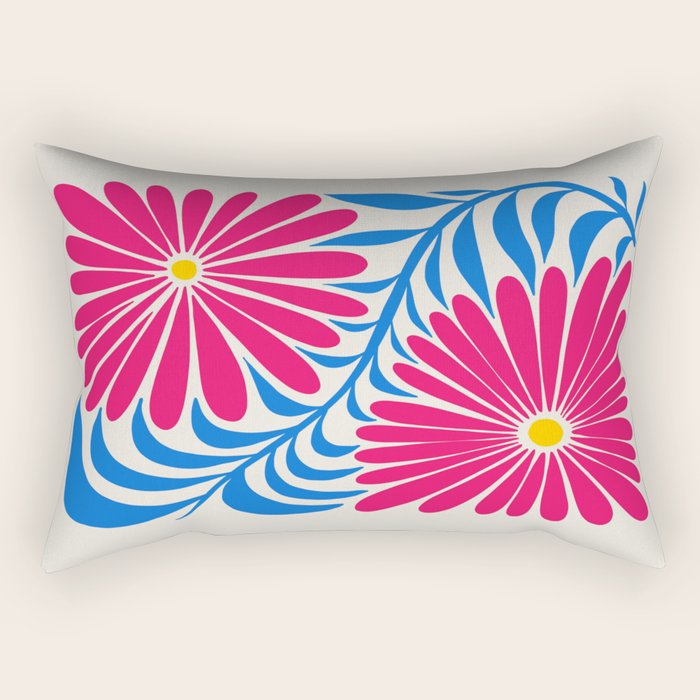 Viva Magenta Daisies Rectangular Pillow Gallery Image 1