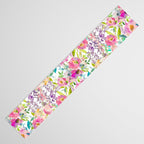Hand painted pink lavender lilac teal watercolor elegant floral Table Runner Gallery Image 3