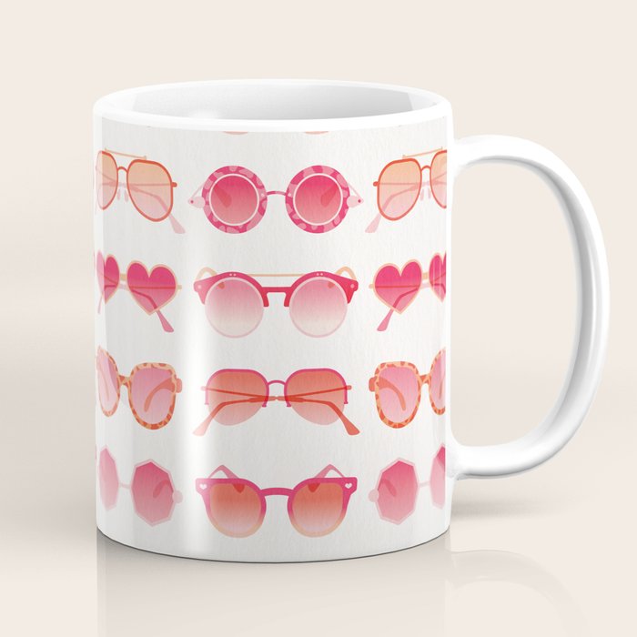 Sunglasses Collection - Pink OmbrÃ© Palette Coffee Mug Gallery Image 1