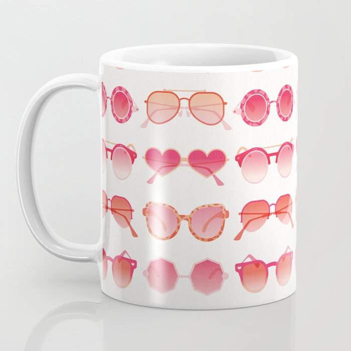 Sunglasses Collection - Pink OmbrÃ© Palette Coffee Mug Gallery Image 3