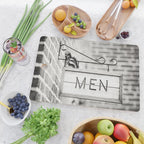 Men Bathroom Sign, Men's Restroom Cutting Board Gallery Image 2