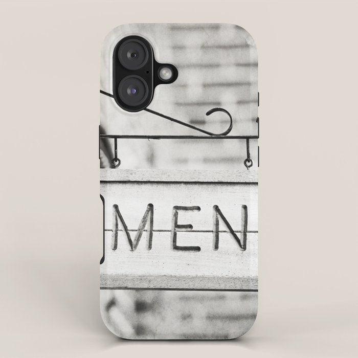 Men Bathroom Sign, Men's Restroom iPhone Case Gallery Image 1