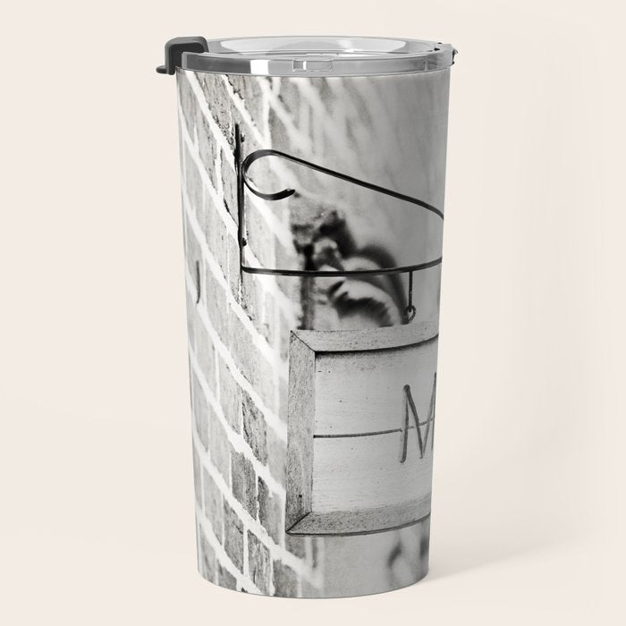 Men Bathroom Sign, Men's Restroom Travel Mug Gallery Image 3