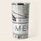 Men Bathroom Sign, Men's Restroom Travel Mug Gallery Image 1