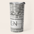 Men Bathroom Sign, Men's Restroom Travel Mug Gallery Image 2