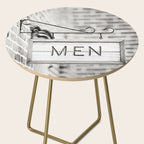 Men Bathroom Sign, Men's Restroom Side Table Gallery Image 2