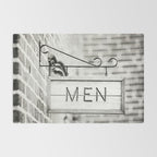Men Bathroom Sign, Men's Restroom Rug Gallery Image 2