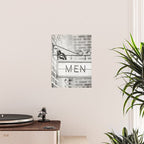 Men Bathroom Sign, Men's Restroom Poster Gallery Image 2