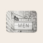 Men Bathroom Sign, Men's Restroom Bath Mat Gallery Image 1