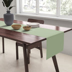 Sea Green Solid Matte Colour Blocks Table Runner Gallery Image 2