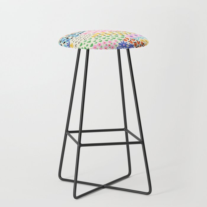 Flower Field Collage Stool Gallery Image 1