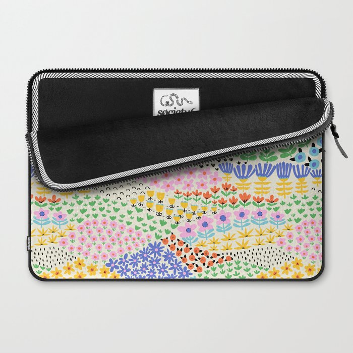 Flower Field Collage Laptop Sleeve Gallery Image 2