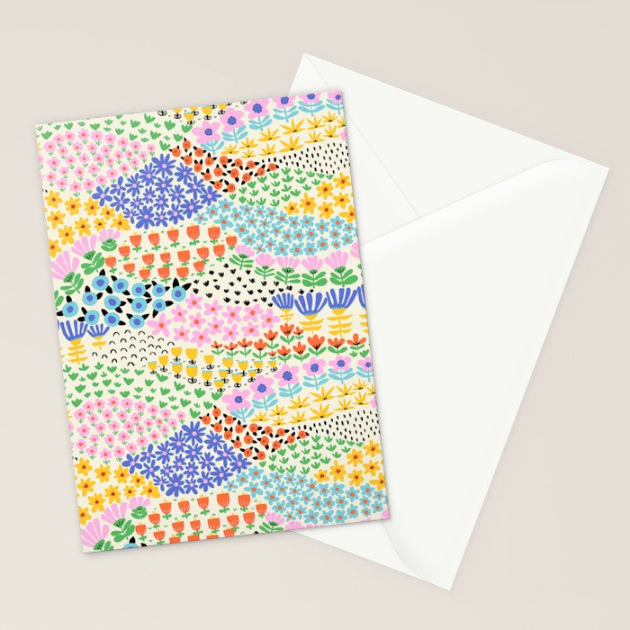 Flower Field Collage Stationery Card Gallery Image 2