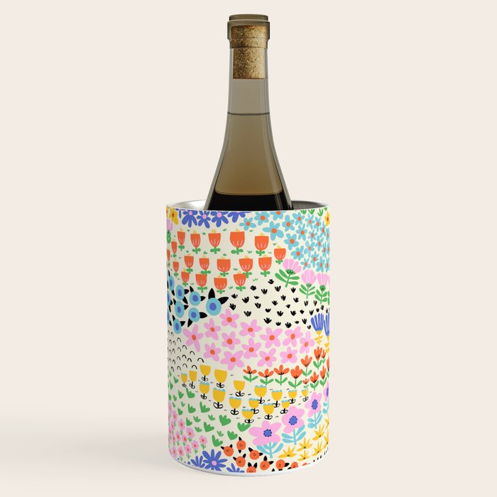 Flower Field Collage Wine Chiller Gallery Image 1