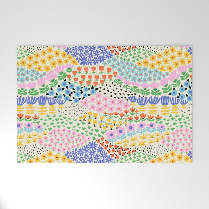 Flower Field Collage Welcome Mat Gallery Image 1