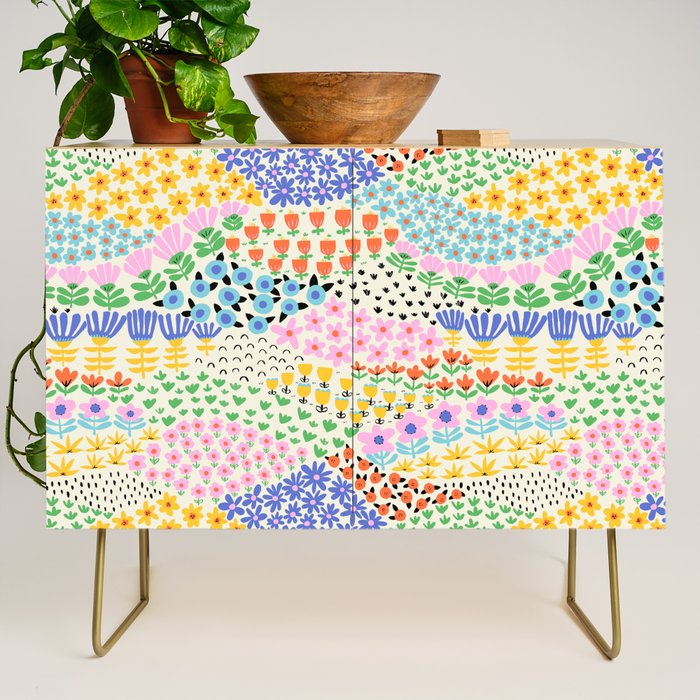 Flower Field Collage Credenza Gallery Image 1