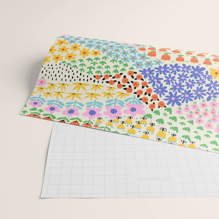 Flower Field Collage Wrapping Paper Gallery Image 2