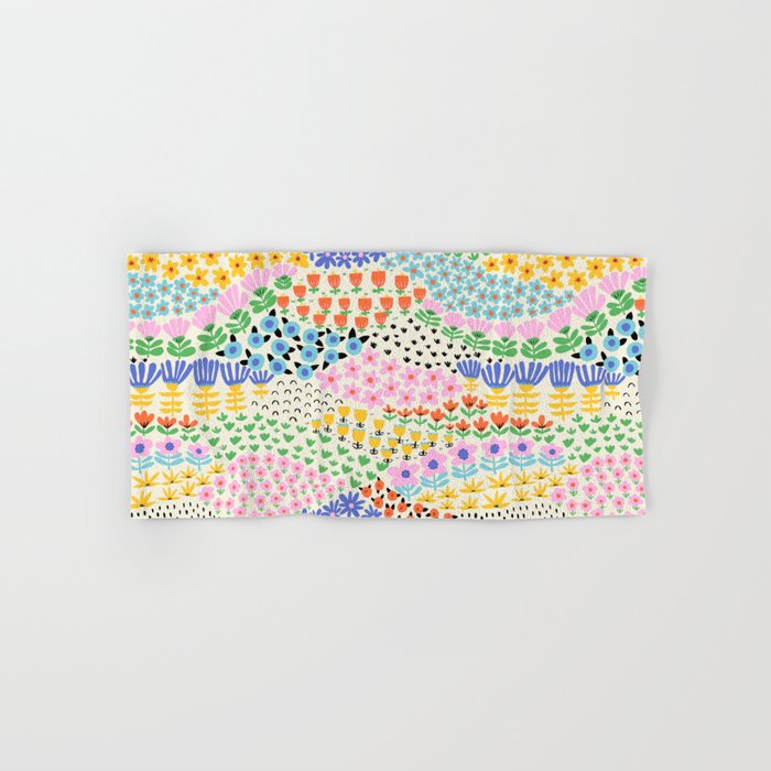 Flower Field Collage Bath Towel Gallery Image 1