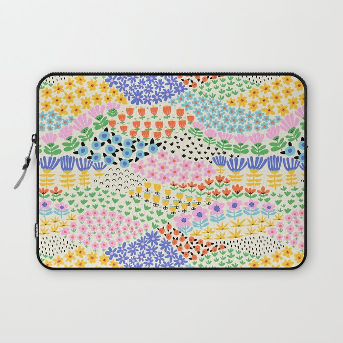 Flower Field Collage Laptop Sleeve Gallery Image 1