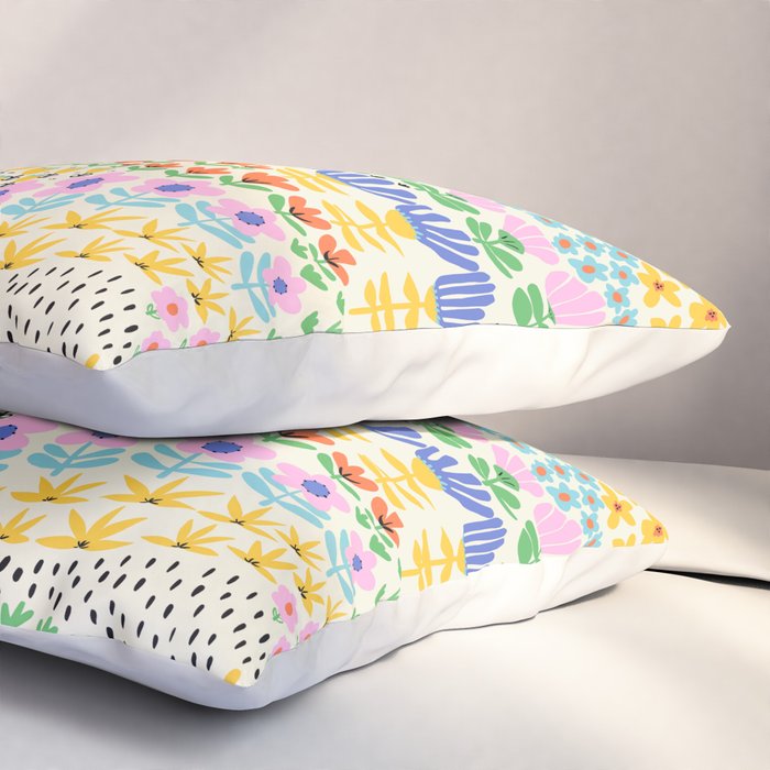 Flower Field Collage Pillow Sham Gallery Image 3