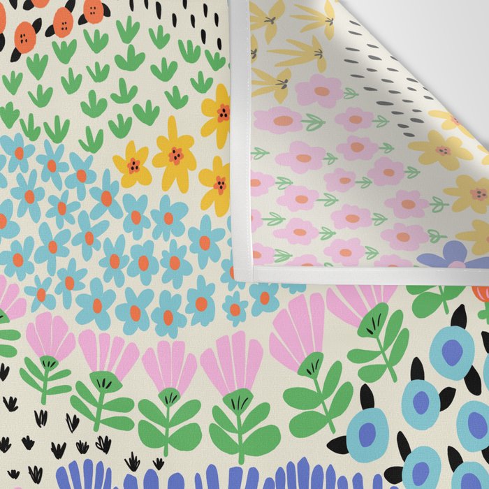 Flower Field Collage Wall Tapestry Gallery Image 3