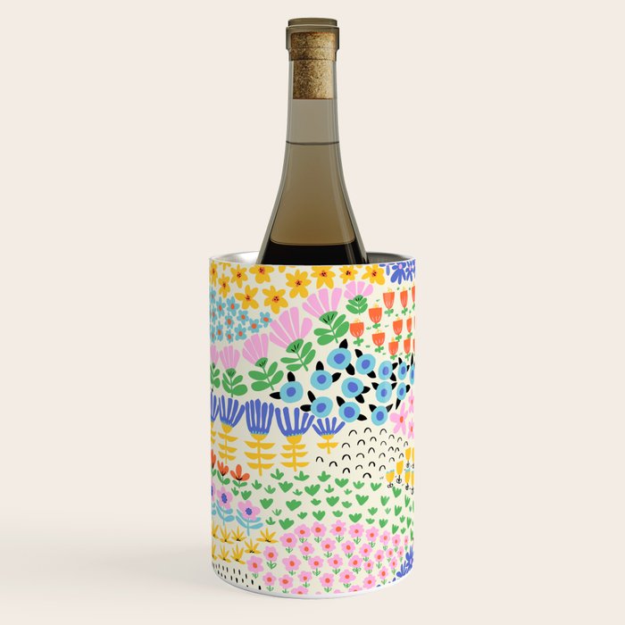 Flower Field Collage Wine Chiller Gallery Image 2