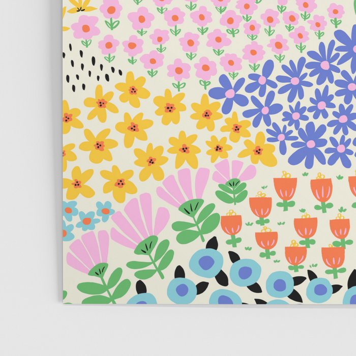 Flower Field Collage Poster Gallery Image 3