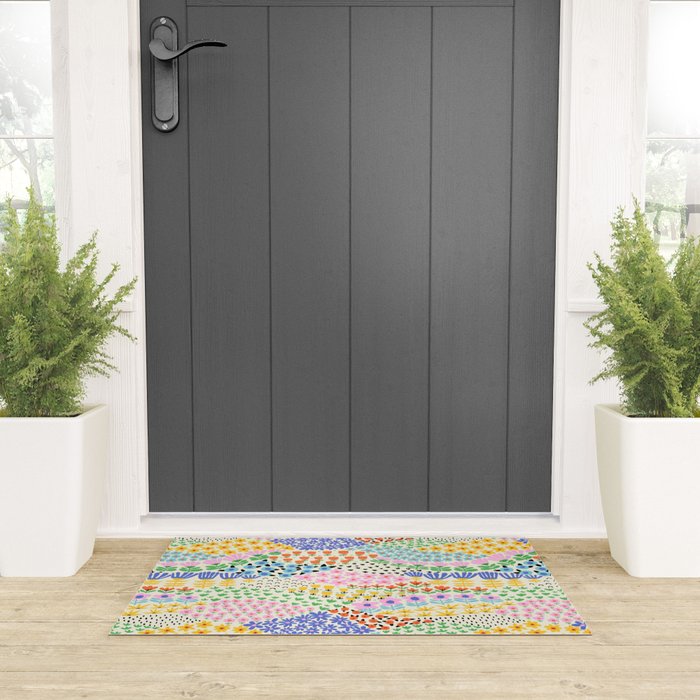Flower Field Collage Welcome Mat Gallery Image 3