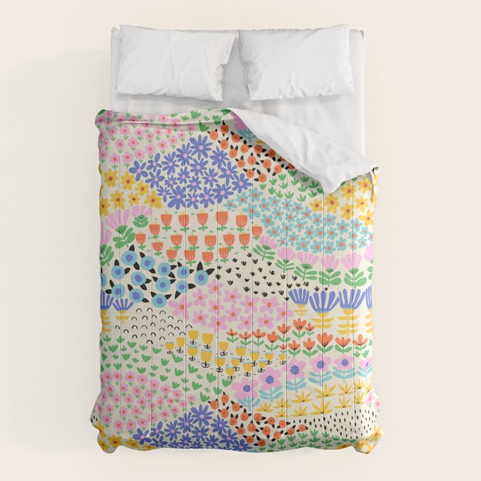 Flower Field Collage Comforter Gallery Image 1