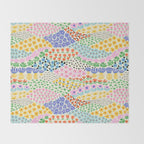 Flower Field Collage Throw Blanket Gallery Image 2