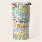 Flower Field Collage Travel Mug Gallery Image 2