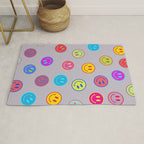 Smileys Obsessed Prpl Rug Gallery Image 1