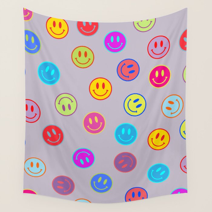 Smileys Obsessed Prpl Wall Tapestry Gallery Image 4