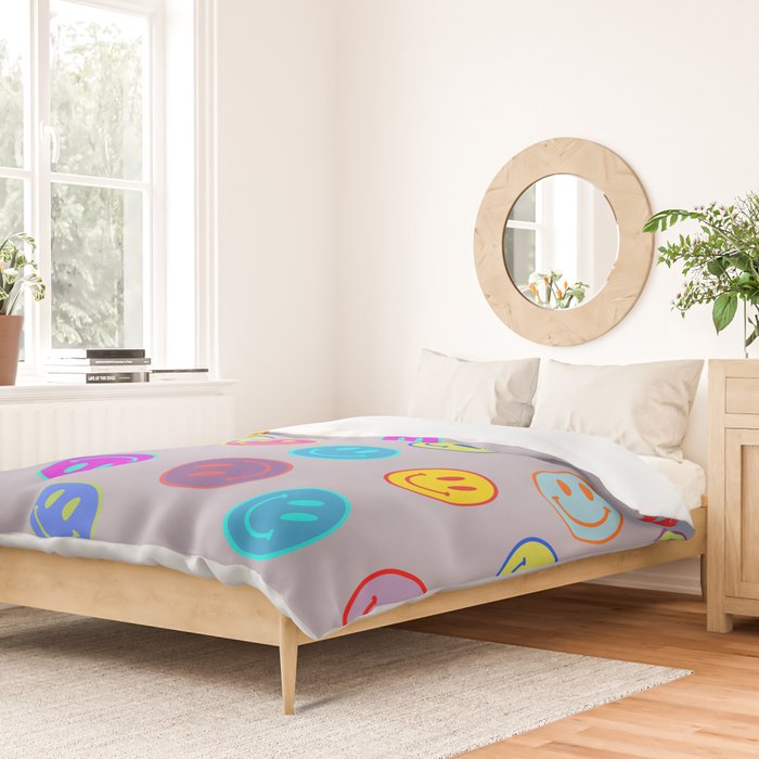 Smileys Obsessed Prpl Duvet Cover Gallery Image 2