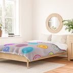 Smileys Obsessed Prpl Duvet Cover Gallery Image 2