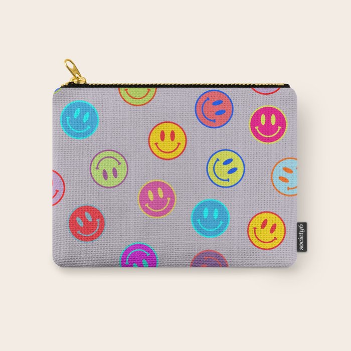 Smileys Obsessed Prpl Carry All Pouch Gallery Image 1