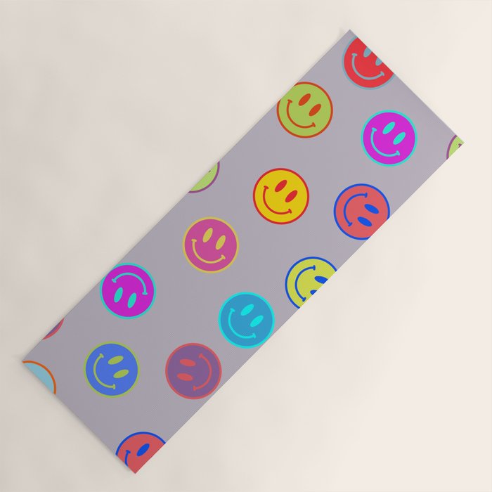 Smileys Obsessed Prpl Yoga Mat Gallery Image 1