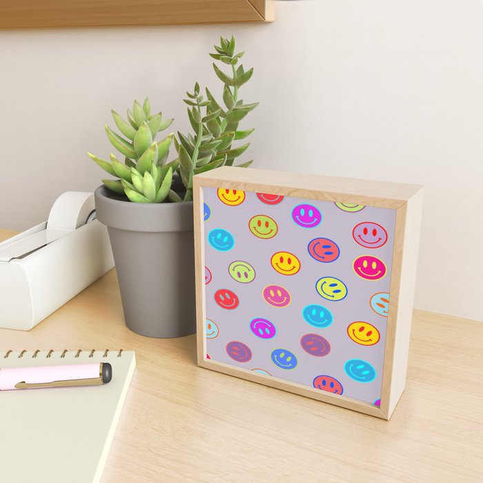 Smileys Obsessed Prpl Mini Art Print Gallery Image 2