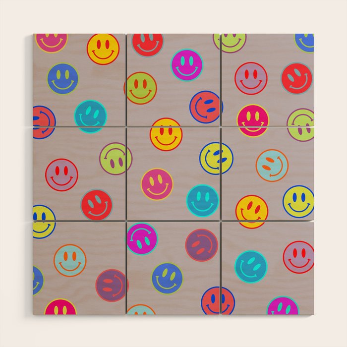 Smileys Obsessed Prpl Wood Wall Art Gallery Image 1