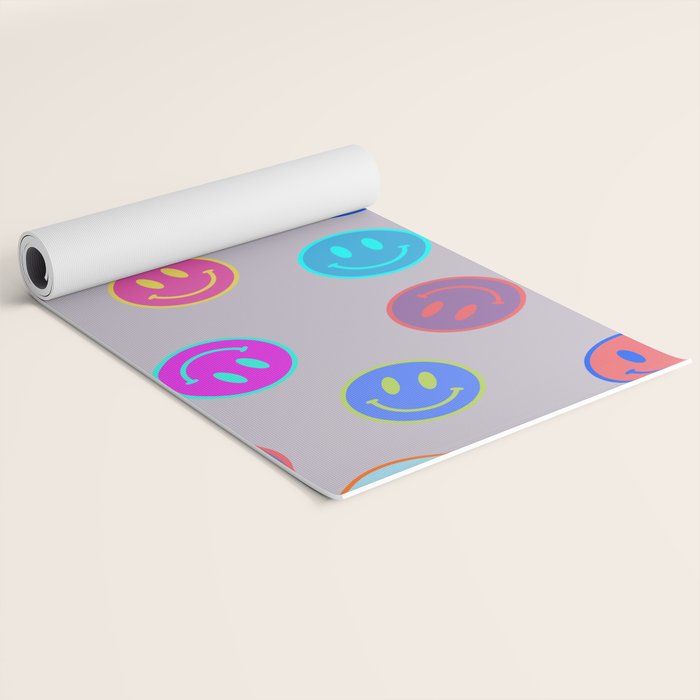 Smileys Obsessed Prpl Yoga Mat Gallery Image 2
