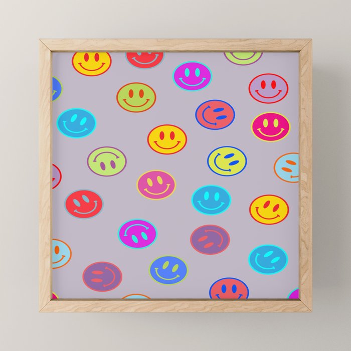 Smileys Obsessed Prpl Mini Art Print Gallery Image 2