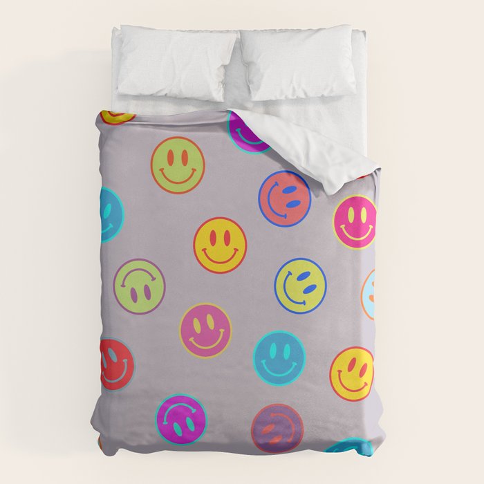 Smileys Obsessed Prpl Duvet Cover Gallery Image 6