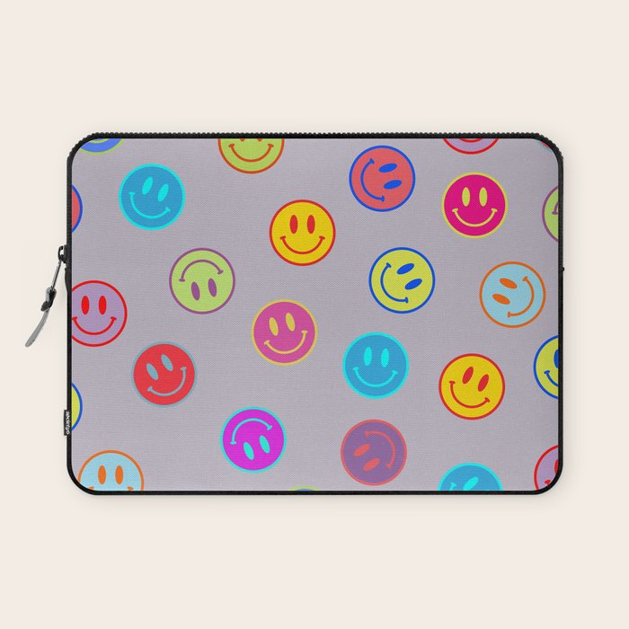 Smileys Obsessed Prpl Laptop Sleeve Gallery Image 1
